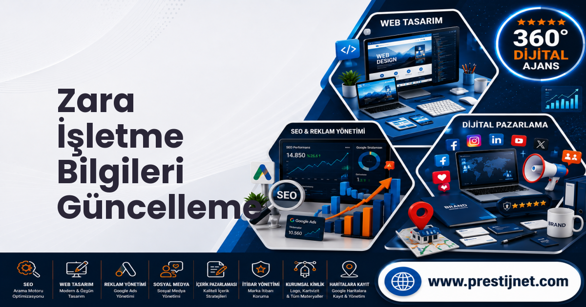 Zara İşletme Bilgileri Güncelleme